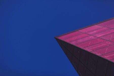 corner of a modern glass building. futuristic architectureの写真素材