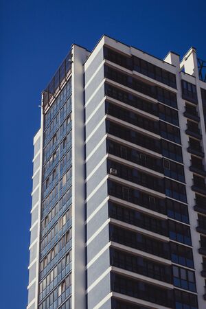 New modern architectural building house over skyの写真素材