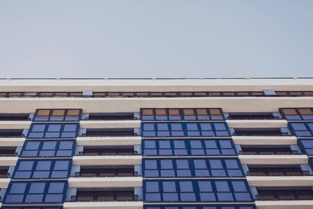 new residential apartments against the blue sky. rental housingの写真素材