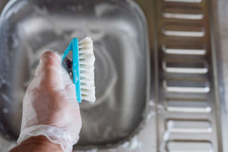 Vintage lamp pending from the celling with trendy retro restaurant patioの写真素材