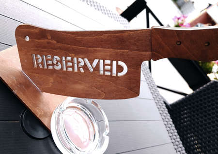 Terrace with a table in a cafe or at home. Succulents outdoors, landscape design conceptの写真素材