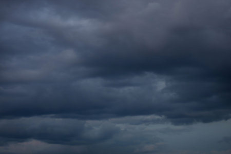 Background of dark clouds before a thunder-storm.