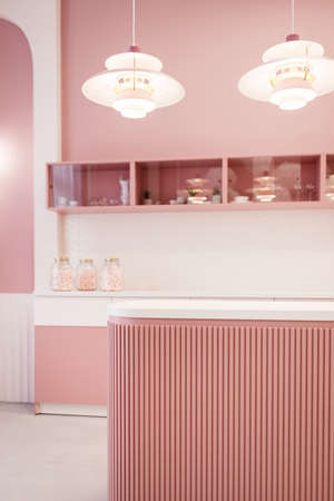 candles on a wooden stand in a dark interior. decor for the apartmentの写真素材