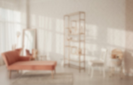 successful business lady near wall in officeの写真素材