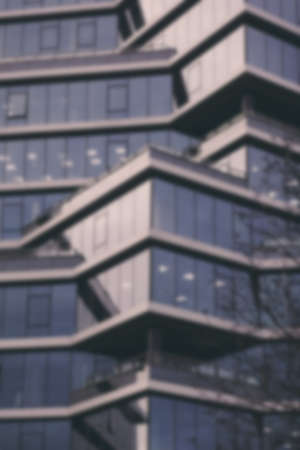 Abstract detail modern curved architecture with copy spaceの写真素材