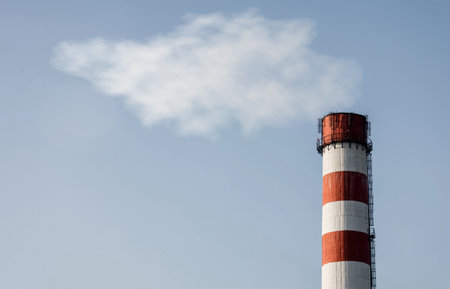 Environmental pollution and climate change. air pollution conceptの写真素材