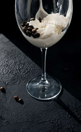 Cafe terrace in small European city. flowers in a jar on the table of a street restaurantの写真素材