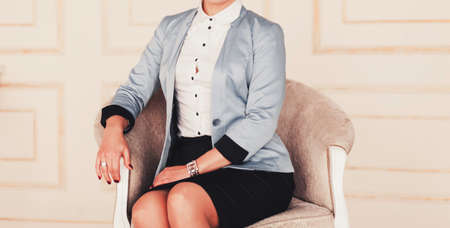 Portrait of a successful business woman in the officeの写真素材