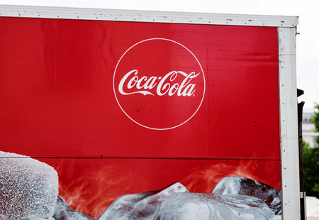 Minsk, Belarus, June 2022 - photo of Classic Coca-Cola brand. Coca Cola Companyのeditorial素材