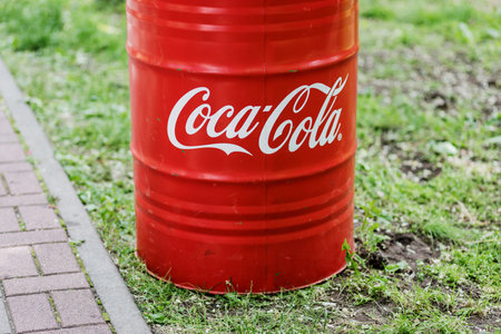 Minsk, Belarus, June 2022 - photo of Classic Coca-Cola brand. Coca Cola Companyのeditorial素材