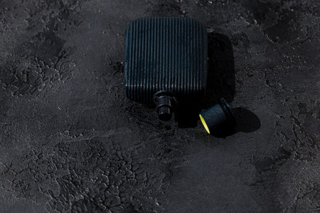 perfume bottle mockup. men perfume. top view. Horizontal