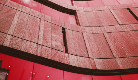 facade of a new modern multi-storey house with windowsの写真素材