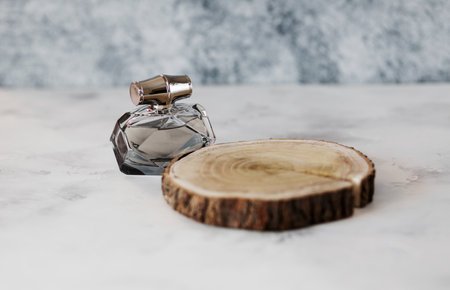 woman with bottle of perfume. beauty conceptの写真素材