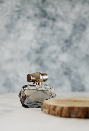 woman with bottle of perfume. beauty conceptの写真素材