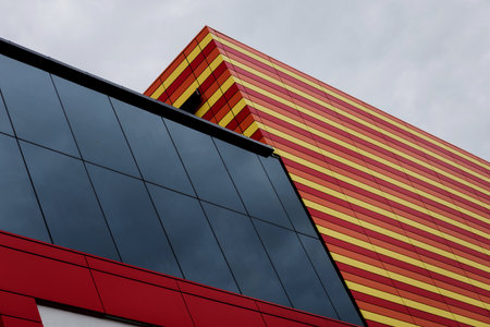 Glass office buildings with modern architecture. business and success conceptの写真素材
