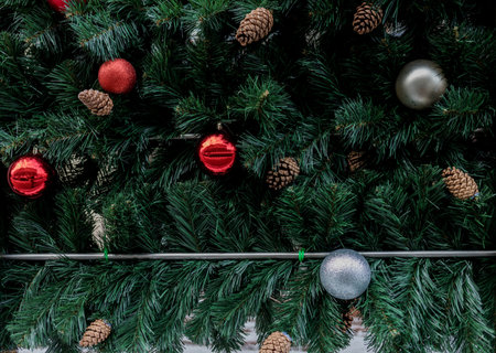 Christmas decoration with candle. xmas atmosphereの写真素材