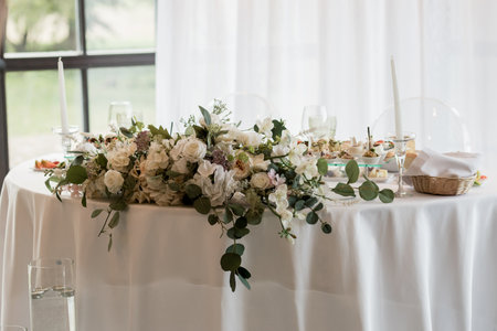 wedding decor with a light bulb. romantic atmosphereの写真素材