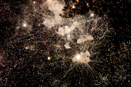 fireworks display. new year festival