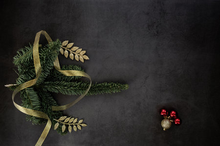Ripe raspberries on black slate board. top view. copy spaceの写真素材
