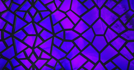 blue decorative lighting in a cafe or restaurant. luminous interior elementの写真素材