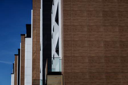 luxurious facade of a residential building. modern European architectureの写真素材