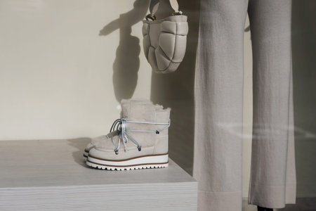 women's winter boots with fur. female shoes