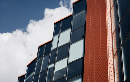 Modern elements in contemporary architecture. modern office building