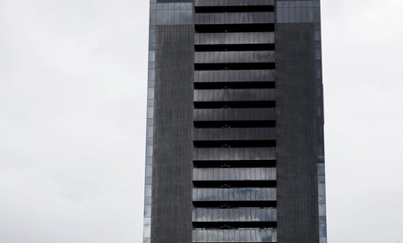 Modern building in the city. glass skyscraper