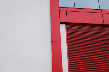 part of a modern bright building. modern architecture