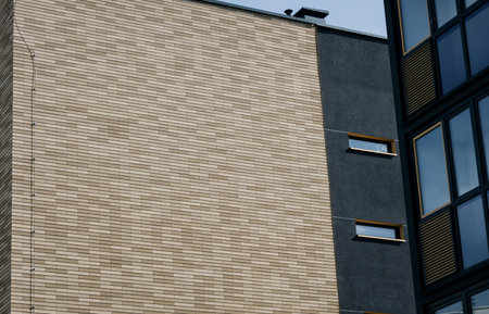 Exterior of new modern buildings. facade of a residential apartment building