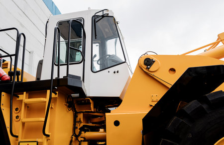 heavy machine. industrial trucks. large tractor or bulldozerの写真素材