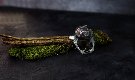 natural woody perfume for ladies. elegant cologneの写真素材