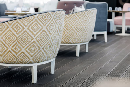 Classic armchair art deco. Classical sofa cafeの写真素材