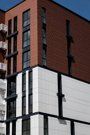 Europe modern complex of residential buildings. luxury apartmentsの写真素材