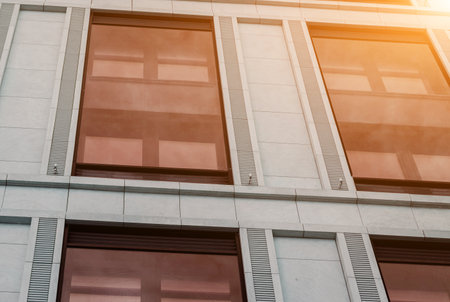 windows of a modern financial center. commercial real estateの写真素材