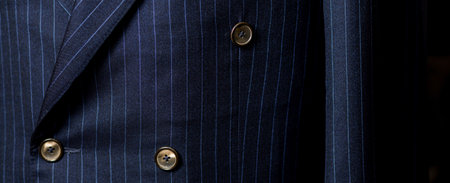 elegant striped jacket. tailoring in the atelier. the tailor. self-employedの写真素材