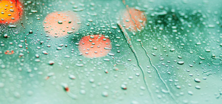 Raindrops on the transparent window pane. background of raindrops.