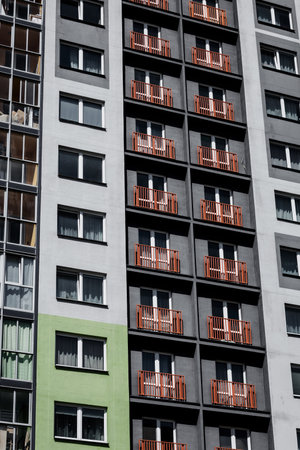 modern building for business and residential. real estateの写真素材