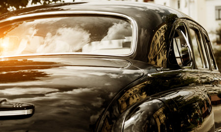 vintage classic car. old retro carの写真素材