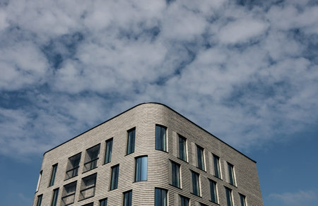 Modern and new apartment building. modern facade. expensive real estateの写真素材
