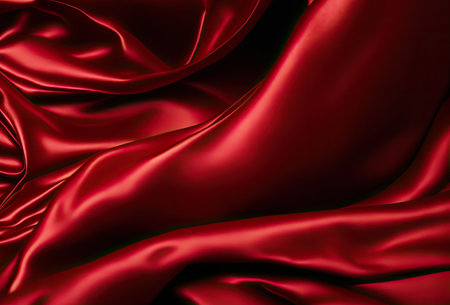 Texture of silk fabric. satin background. ripple and drapery. Generative AIの素材
