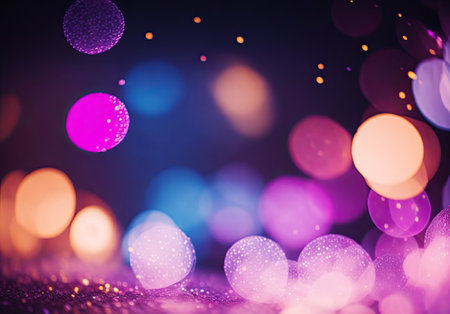 holiday illumination and decoration concept. defocus glitter blur background. Generative AIの素材