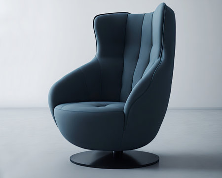 modern armchair. futuristic furniture. comfortable soft chair. Generative AIの素材
