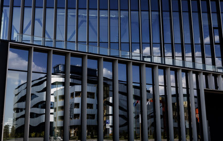 modern business center. glass office building. business architectureの写真素材