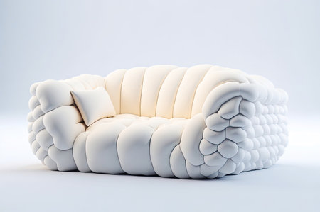 Elegant trendy armchair. modern luxury furniture. Generative AIの素材