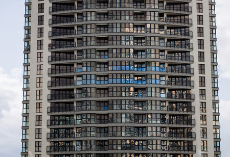 New modern apartment building exterior. residential architecture in Europeの写真素材