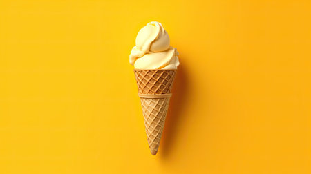 Ice cream cone on colorful background. summer concept. Generative AIの素材