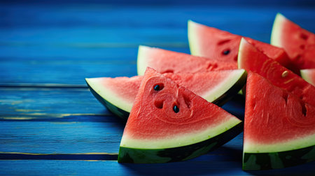 Slices of watermelon, fresh fruit. antioxidant. Generative AIの素材