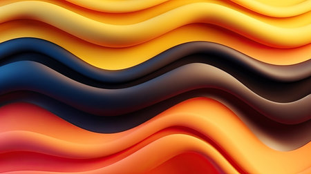 Bright colorful wave background. abstract concept. Generative AIの素材