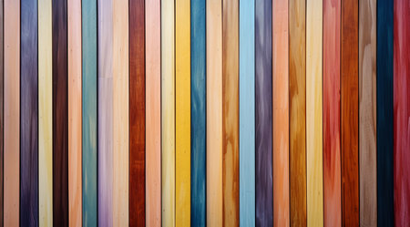 Empty multi color painted wood panel wall texture background. template or decoration modern art design. Generative AIの素材